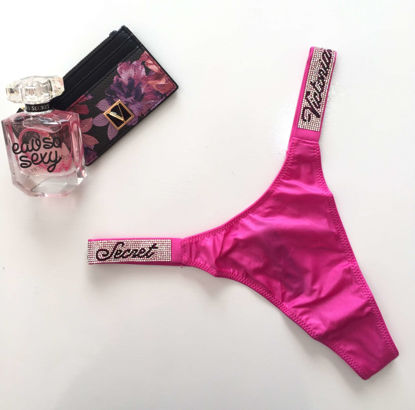 Imagen de Victoria's Secret  Very Sexy Thong  Con Brillos Rosa Fiusha Satin.